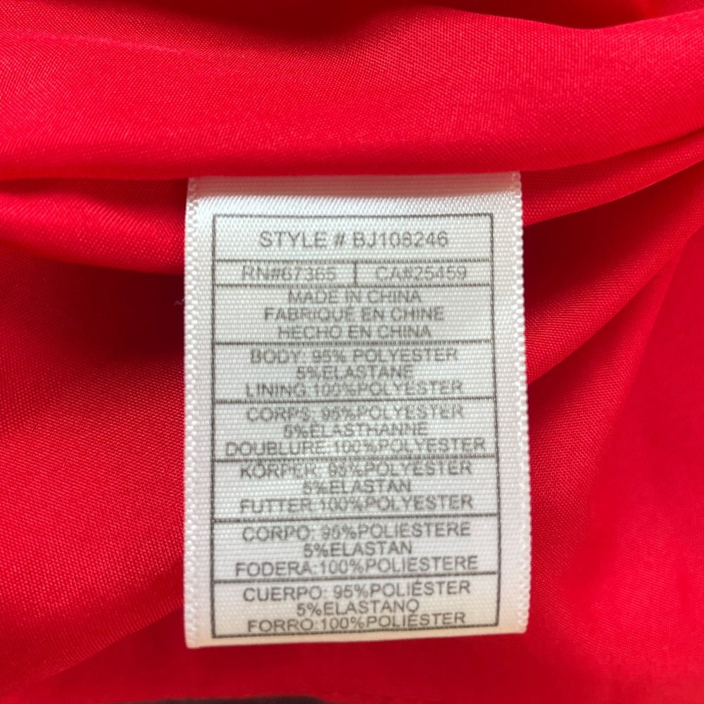 NWT Red Mini Dress with Ruffle Detail - Picture 10 of 11